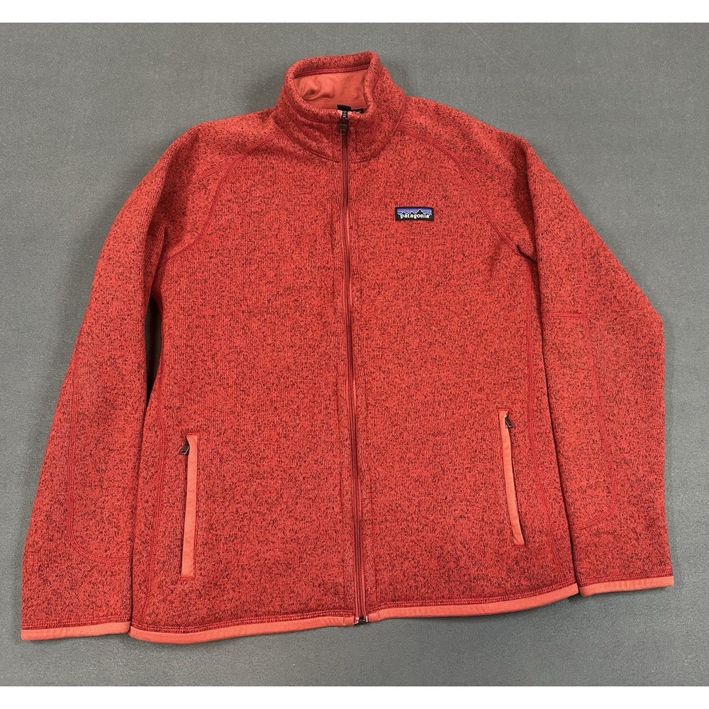 Patagonia Better Sweater Womens Medium Full Zip Fleece Jacket Burnt Orange Rust